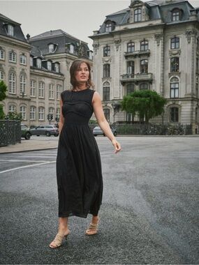 Neo Noir black MYRNA'S VOILE DRESS, Cotton size S